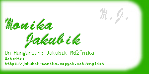 monika jakubik business card